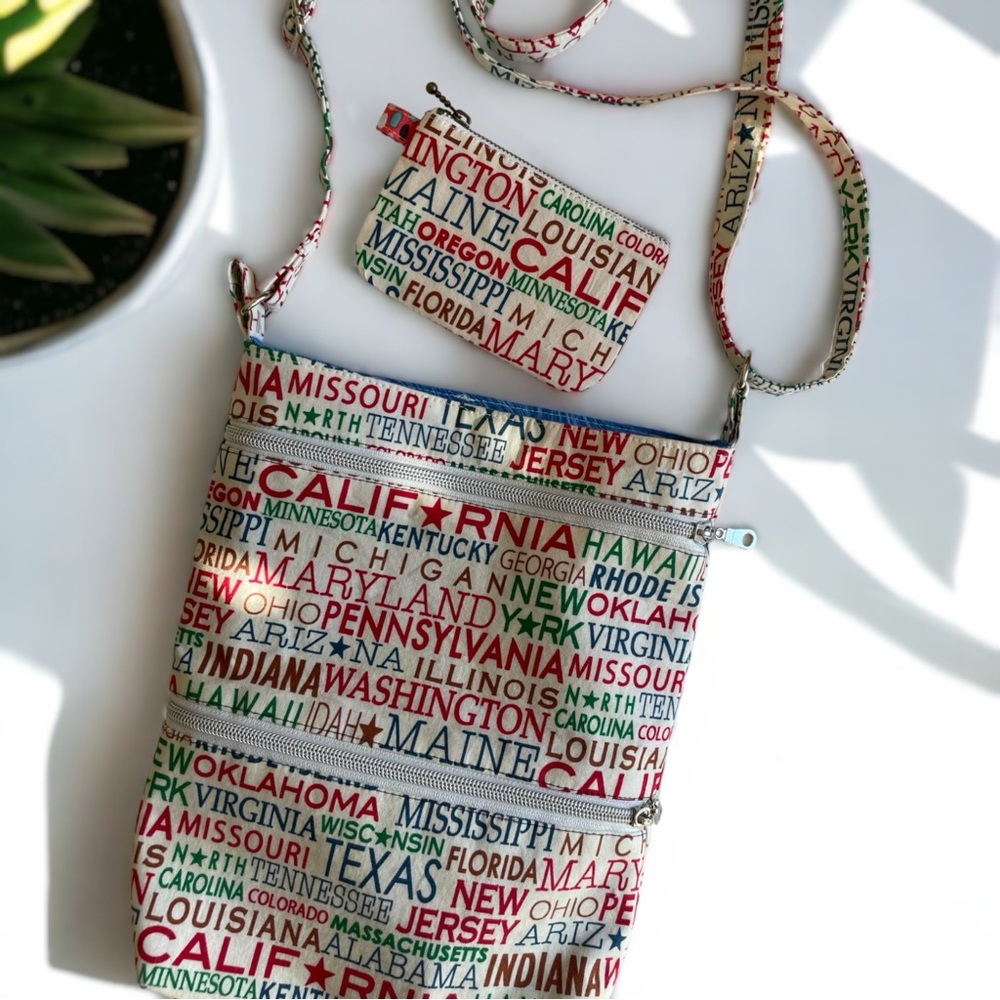 Handmade USA Crossbody Purse + Coin Purse
